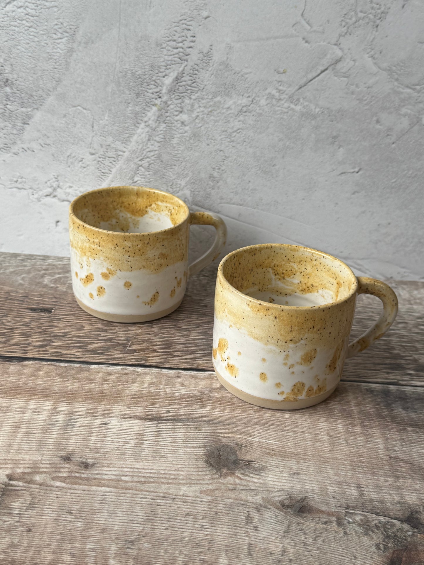 Espresso Cup - Ochre/White