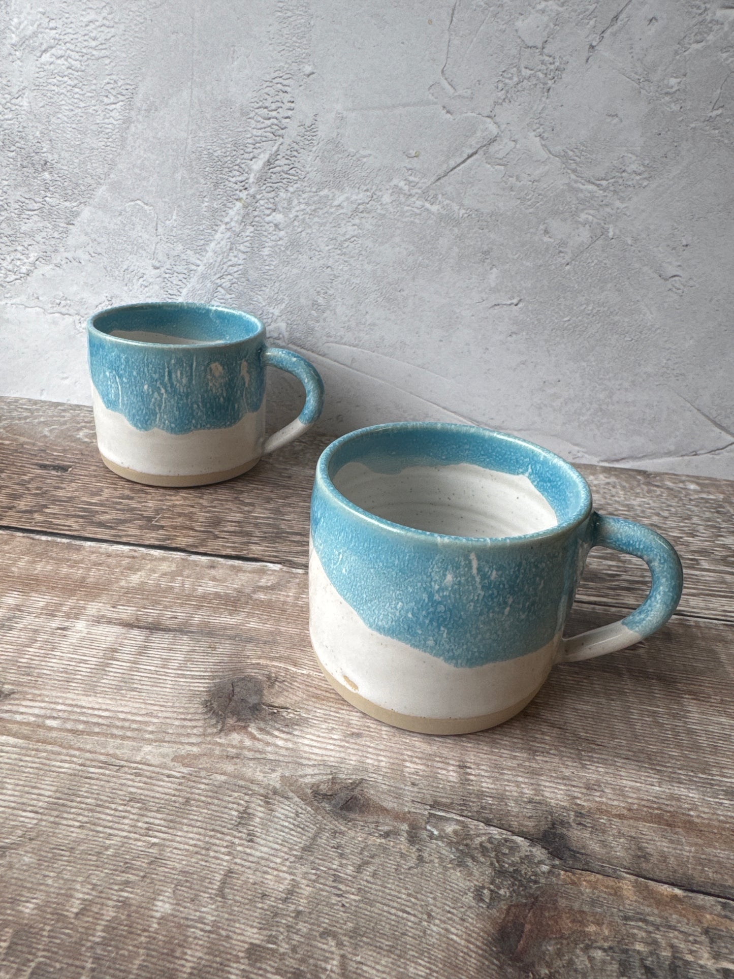 Espresso Cup - Turquoise/White