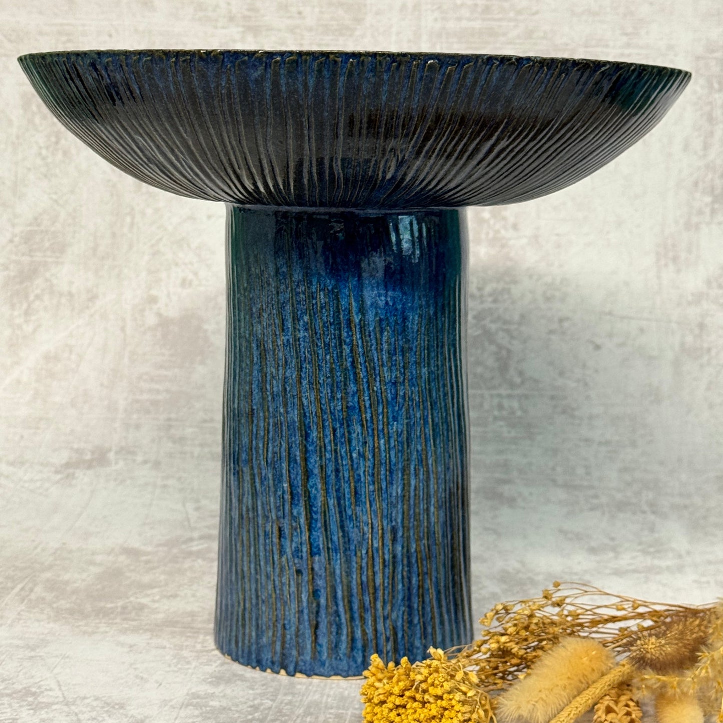 Carved Pedestal Bowl