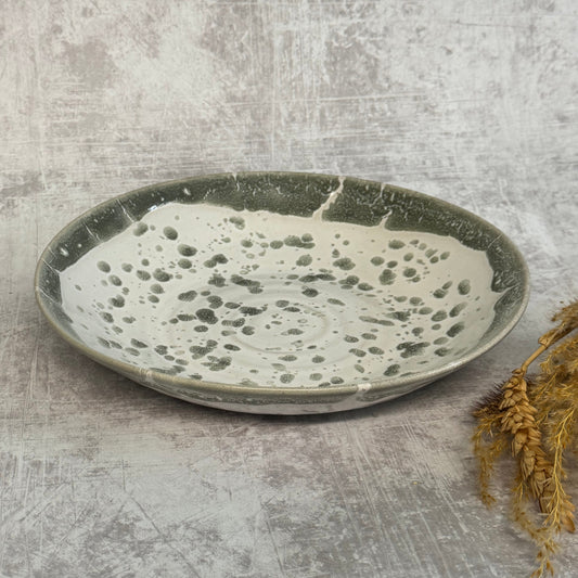 Low Serving Bowl - Seafoam Design