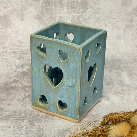 Large Decorative Tealight Holder - Turquoise