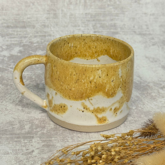 Espresso Cup - Ochre/White