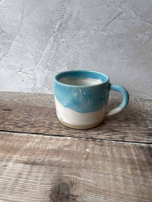 Espresso Cup - Turquoise/White