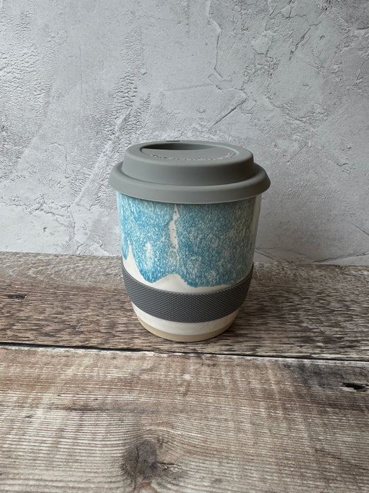Takeaway Cup - Turquoise/White