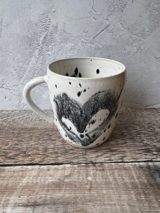 Mug - Monochrome Heart Design