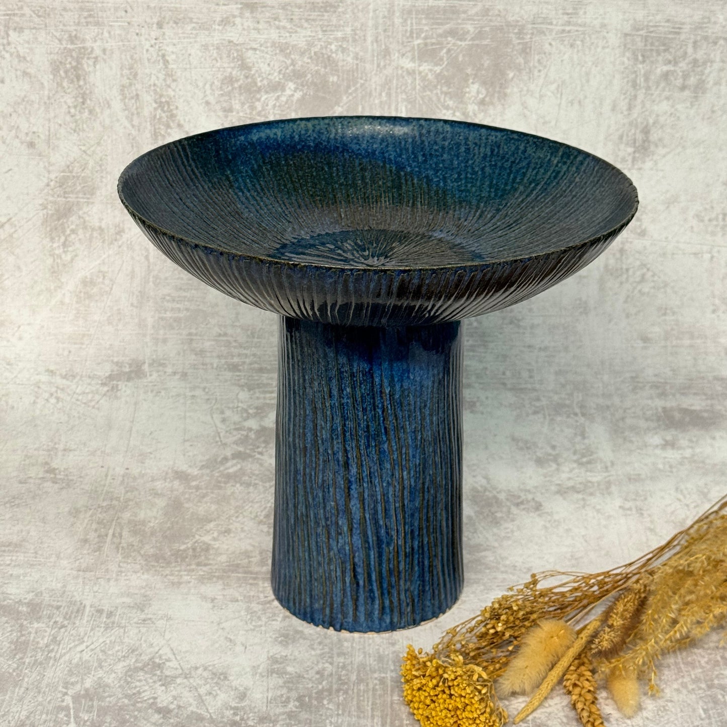 Carved Pedestal Bowl
