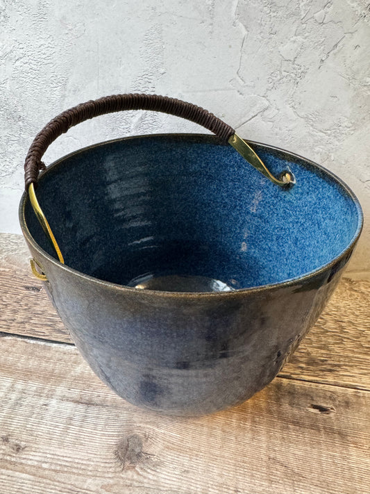 Handled Wine Cooler - Dark Blue