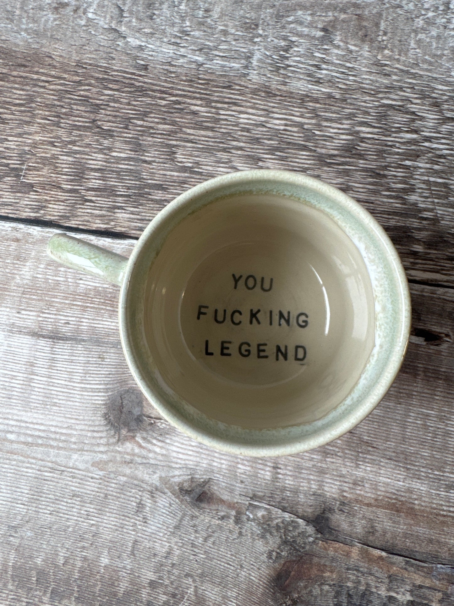 Espresso Cup - (left handed) You Fucking Legend - Meadows Design