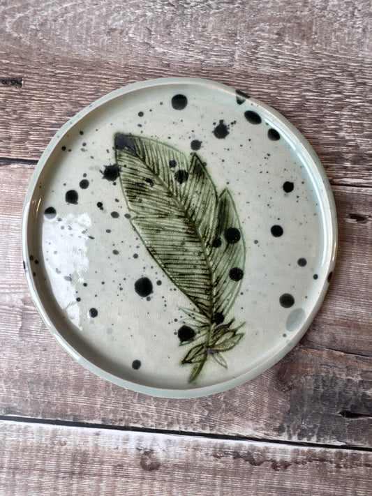 Carved Platter - Feather Design