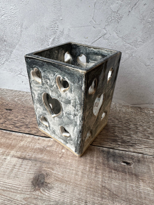Large Decorative Tealight Holder - Monochrome